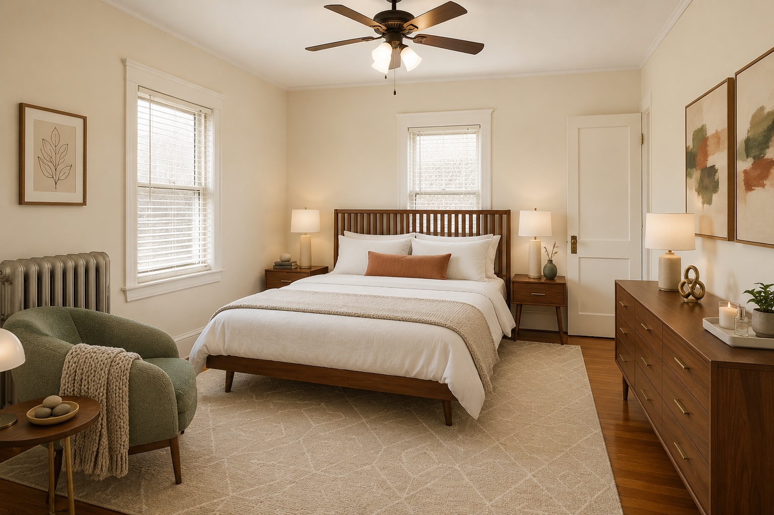 3 Boylston Street, Unit 2 Boston, MA 02130 - Photo 4 of 6 a bedroom with a bed and a couch