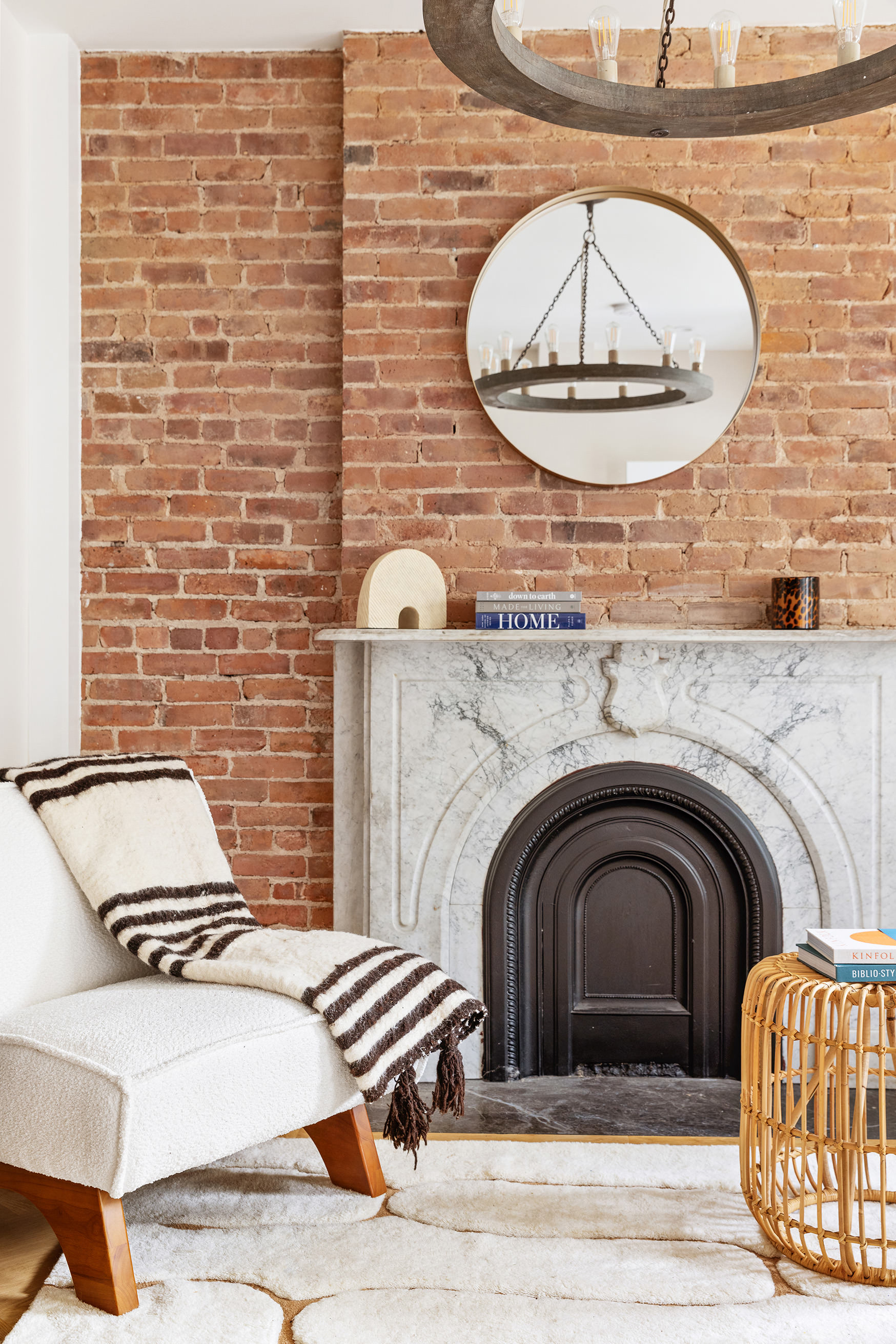 167 Putnam Avenue, Unit MF Brooklyn, NY 11216 - Photo 3 of 19 a bedroom with a bed and a mirror