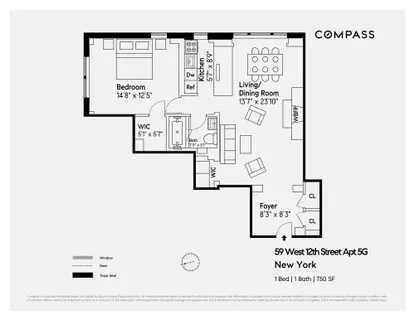 $1,695,000 | 59 West 12th Street, Unit 5G | Greenwich Village