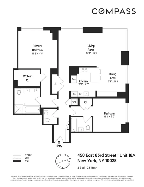 $2,650,000 | 450 East 83rd Street, Unit 18A | Upper East Side