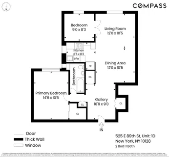 $795,000 | 525 East 89th Street, Unit 1D | Upper East Side