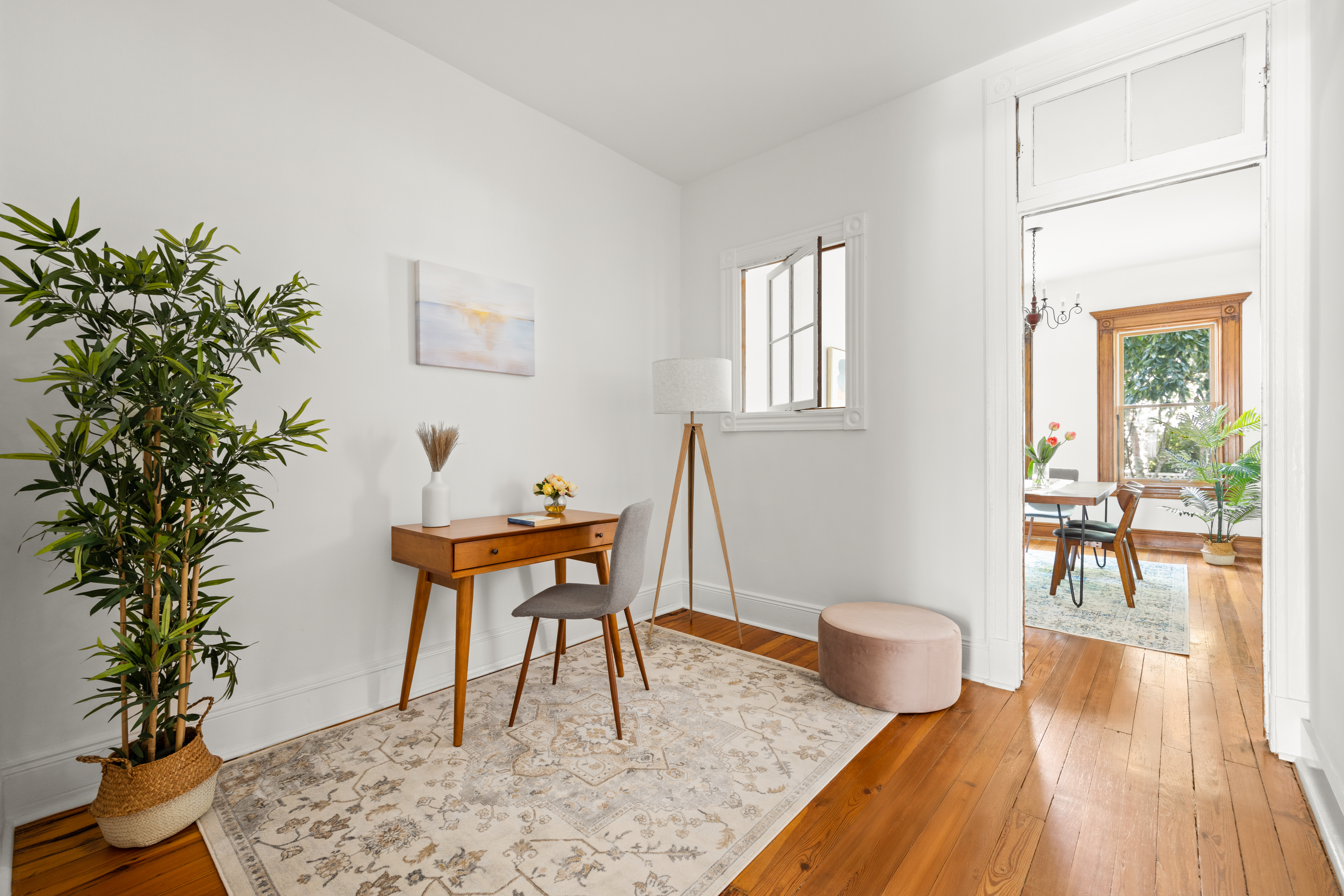 99 East 2nd Street Brooklyn, NY 11218 - Photo 6 of 24 a workspace with furniture window and wooden floor