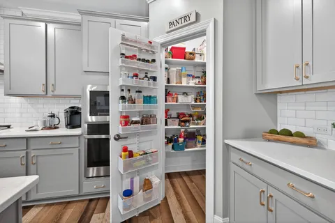 a room with storage and utility