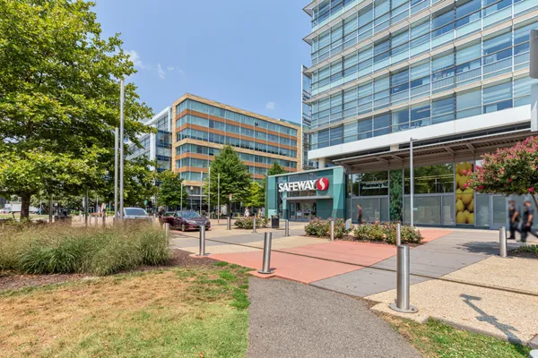 a view of a building with street view