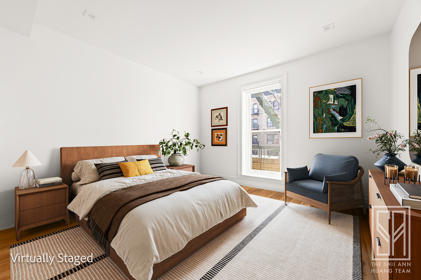 475 Washington Avenue, Unit 4I Brooklyn, NY 11238 - Photo 8 of 10 a bedroom with a bed and wooden floor