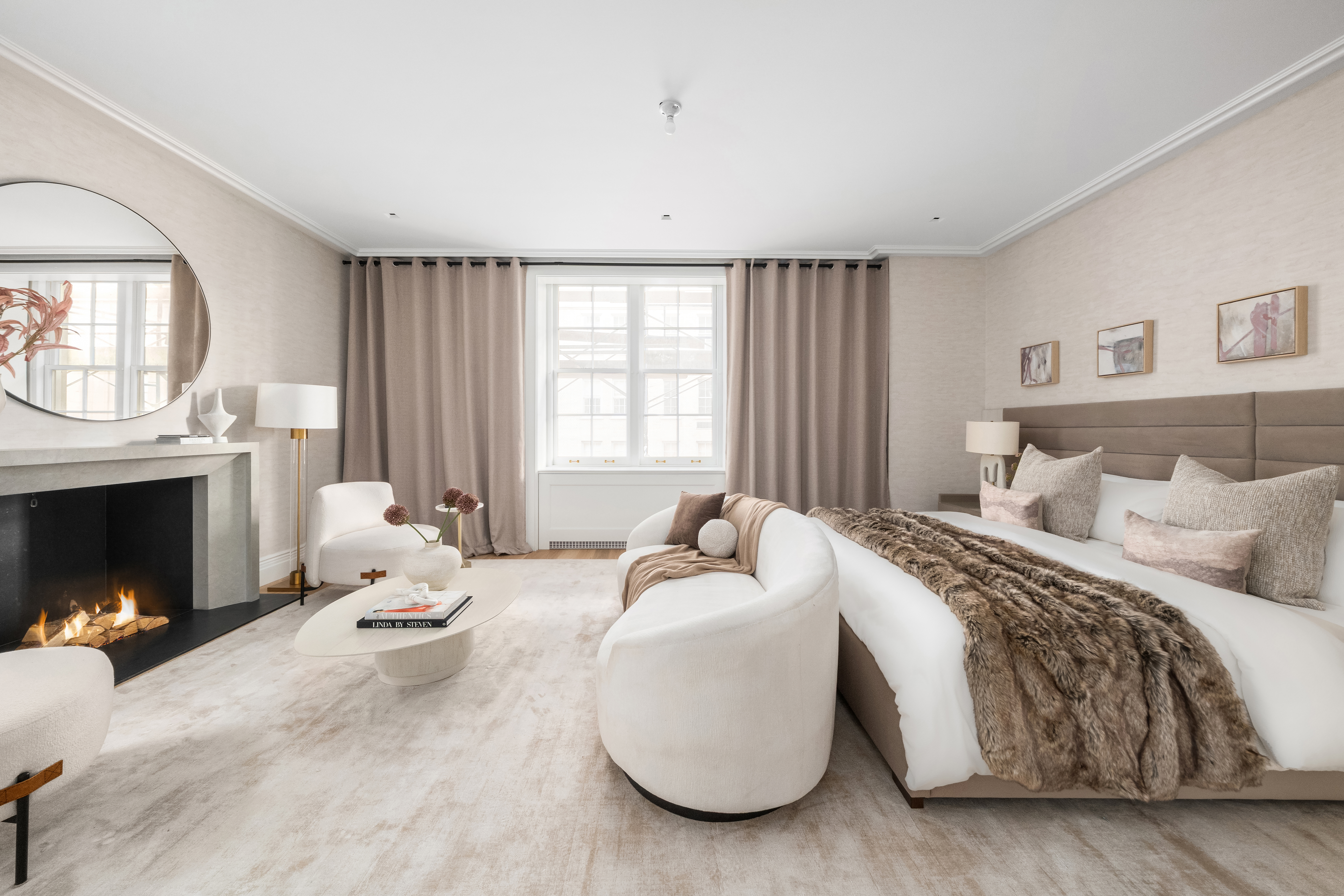 1020 5th Avenue, Unit 9 Manhattan, NY 10028 - Photo 14 of 27 a bedroom with a bed and a fireplace