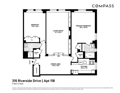 $1,525,000 | 315 Riverside Drive, Unit 11B | Upper West Side