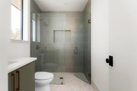 a view of a hallway with window