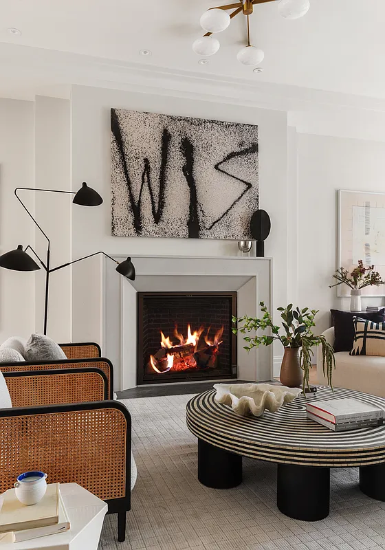 537 Pacific Street Brooklyn, NY 11217 - Photo 7 of 25 a living room with furniture and a fireplace