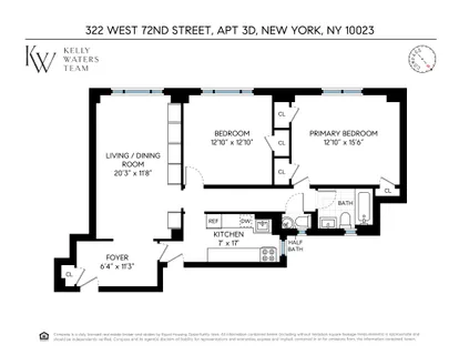 $1,175,000 | 322 West 72nd Street, Unit 3D | Upper West Side