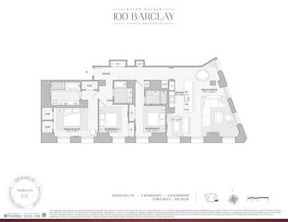 $3,795,000 | 100 Barclay Street, Unit 17L | TriBeCa