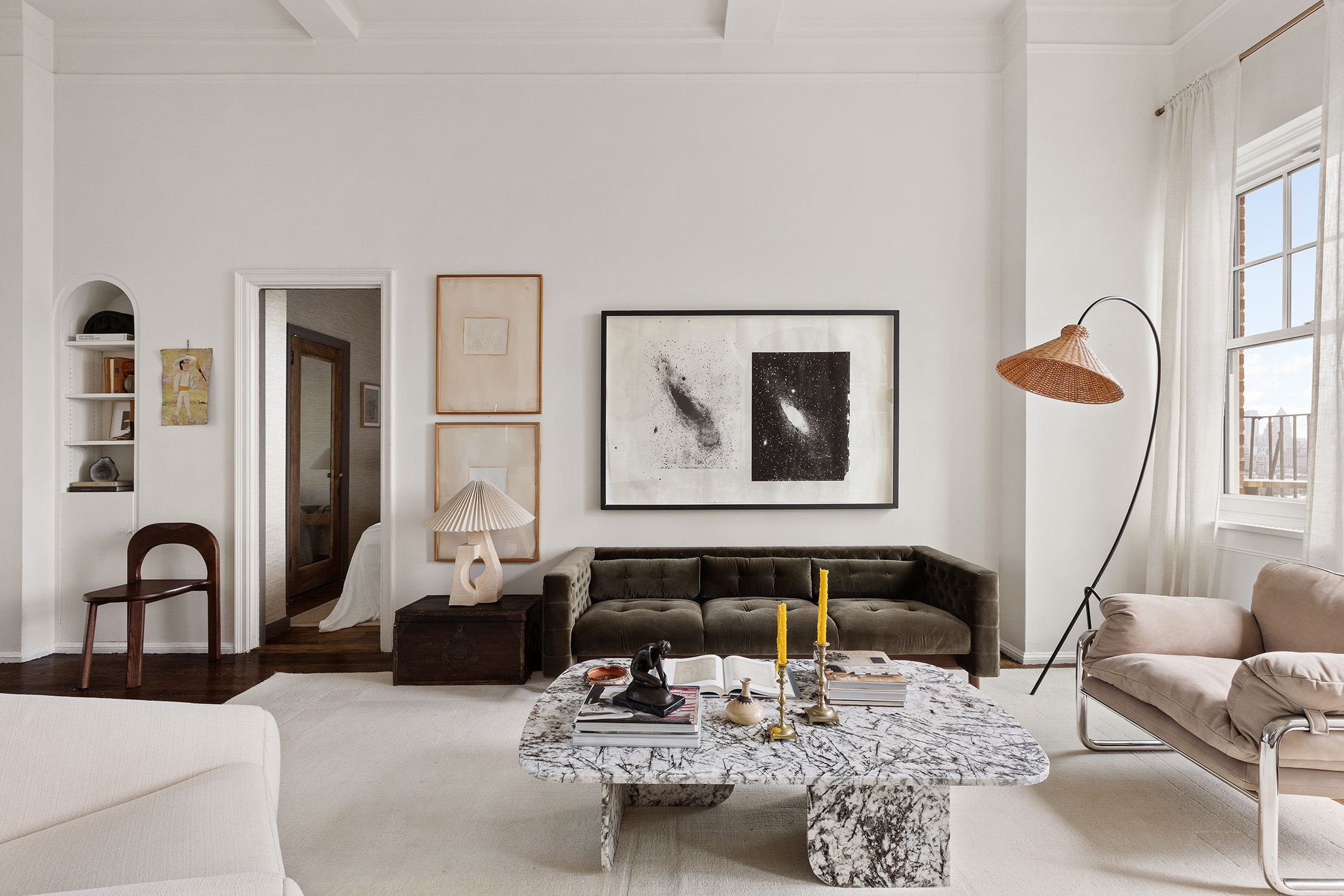 302 West 12th Street, Unit PHE Manhattan, NY 10014 - Photo 5 of 16 a living room with furniture and window