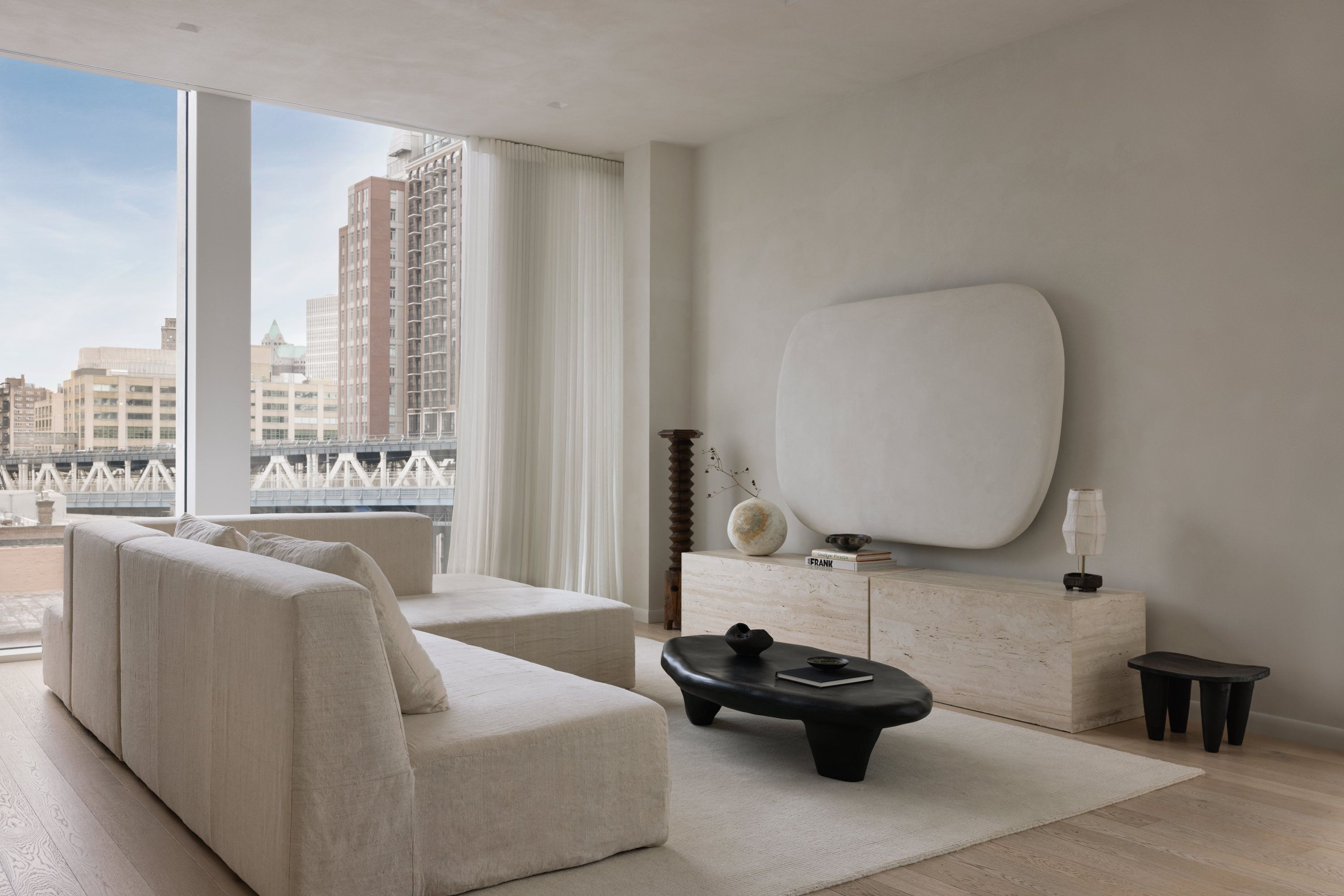 168 Plymouth Street, Unit PHA Brooklyn, NY 11201 - Photo 7 of 21 a living room with furniture and a large window