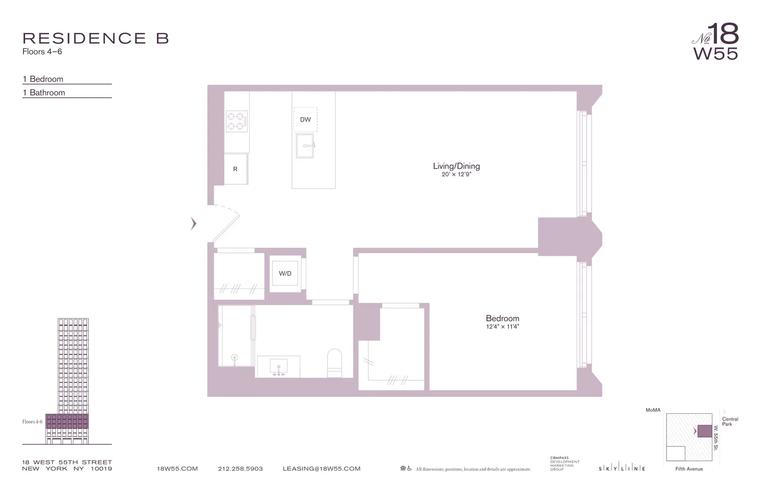 $7,000 | 18 West 55th Street, Unit 5B | Midtown Central