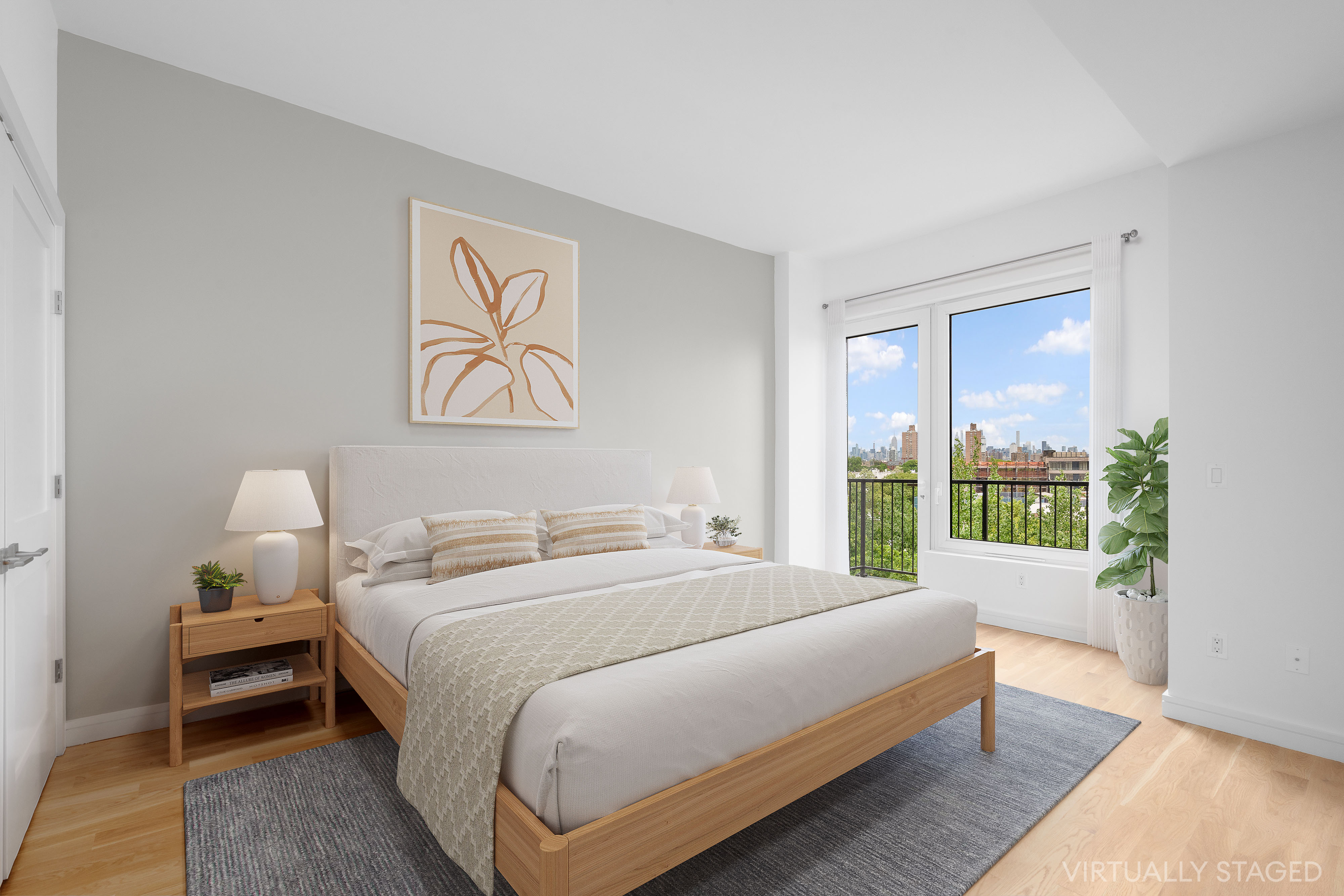 927 Atlantic Avenue, Unit 7A Brooklyn, NY 11238 - Photo 6 of 16 a bedroom with a bed and a large window