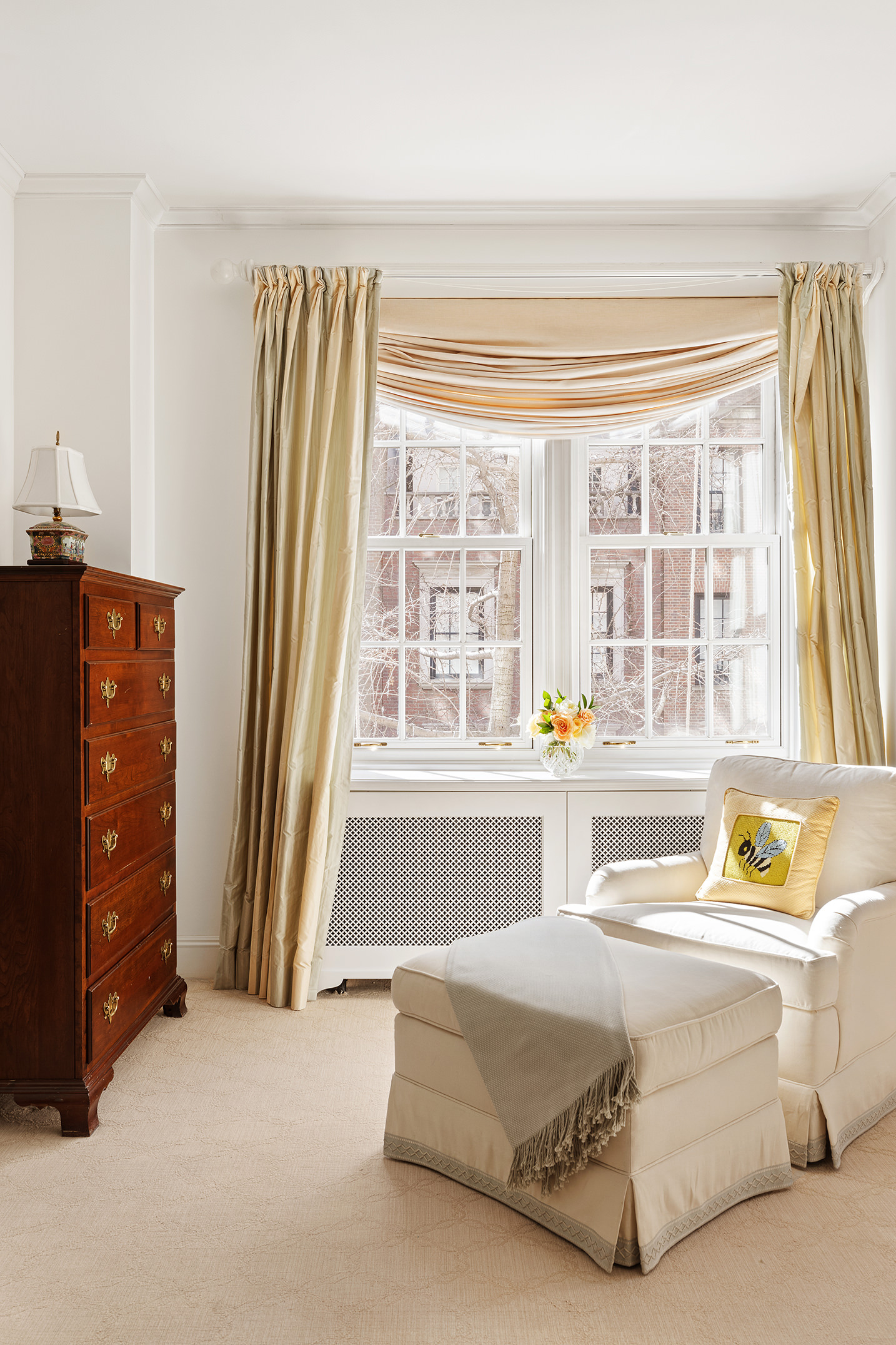 133 East 80th Street, Unit 3A Manhattan, NY 10075 - Photo 8 of 19 a bedroom with a bed and a large window