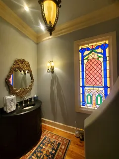 a room with gym equipment