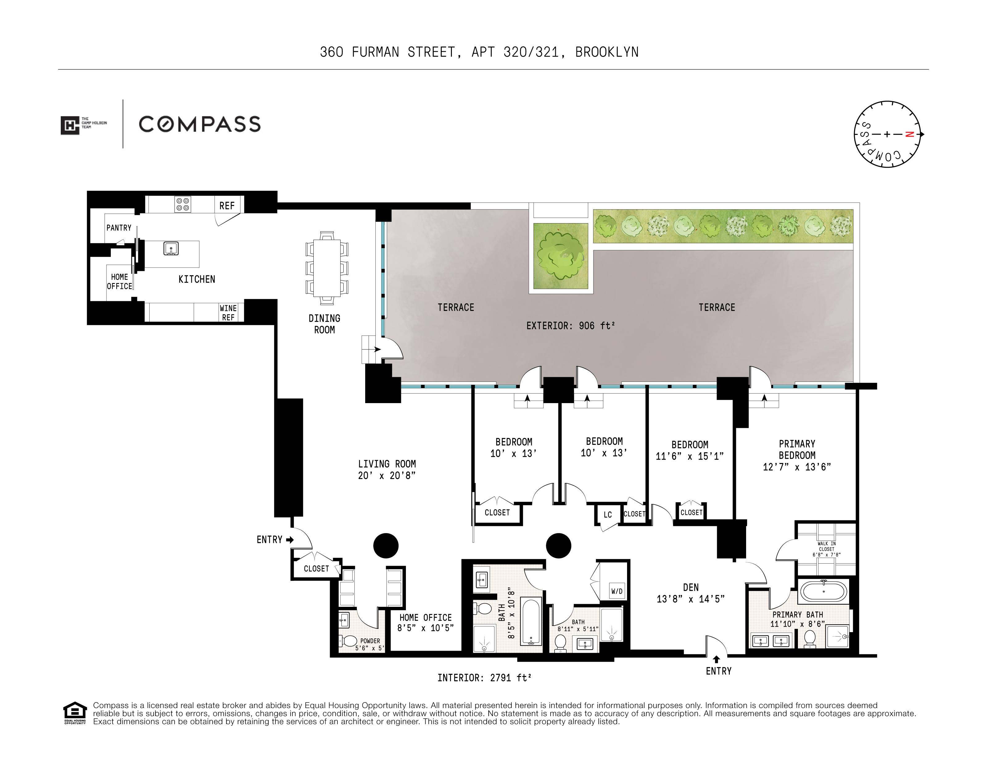 360 Furman Street, Unit 320/321 Brooklyn, NY 11201 - Photo 28 of 28 a picture of a floor plan