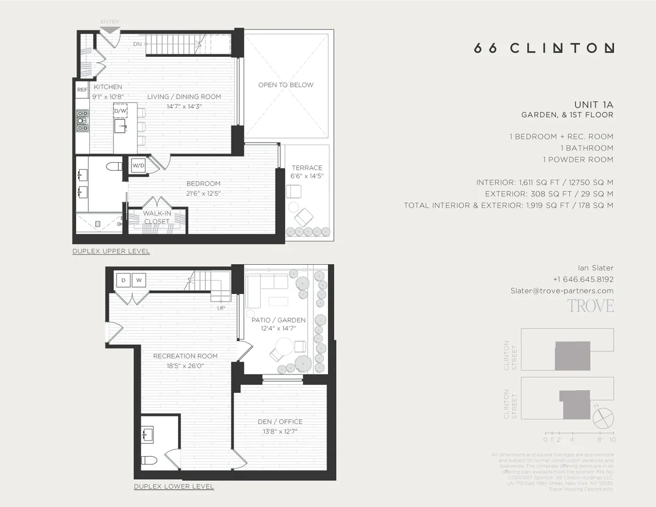 $1,995,000 | 66 Clinton Street, Unit 1A | Lower East Side