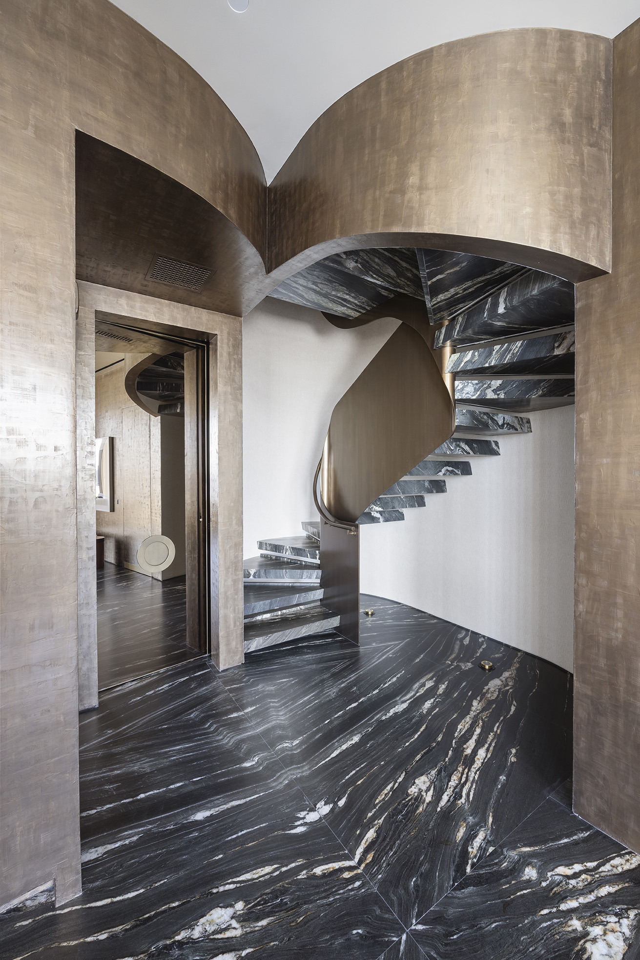 551 West 21st Street, Unit PH Manhattan, NY 10011 - Photo 9 of 51 a view of a hallway view with staircase