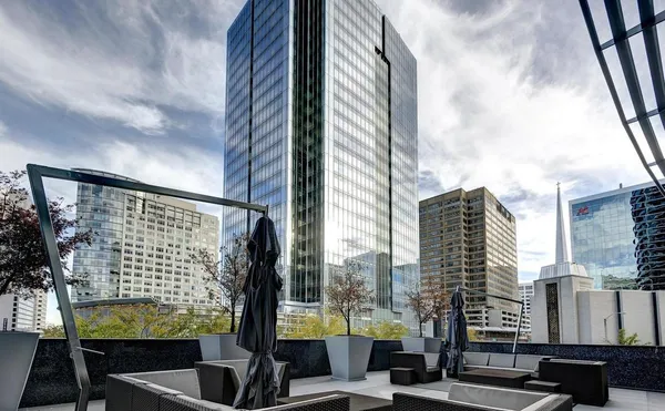 a view of outdoor space with seating area