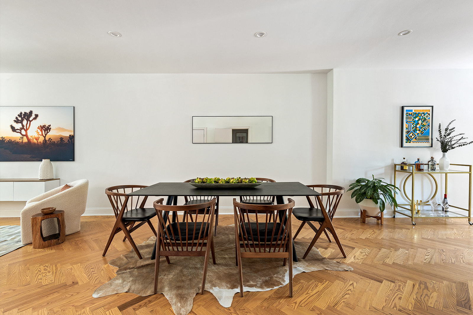 171 13th Street Brooklyn, NY 11215 - Photo 4 of 17 a view of a dining room with furniture and a rug