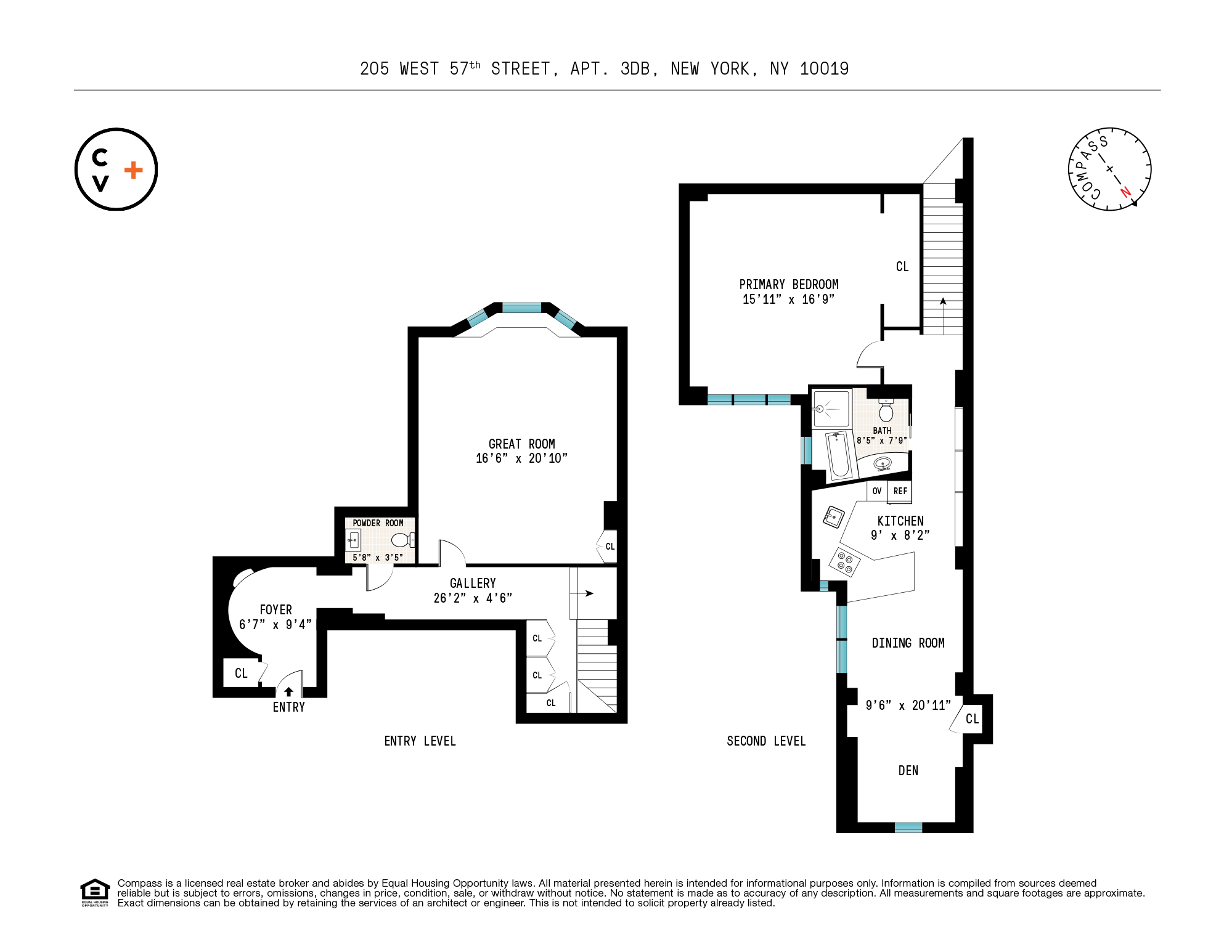 205 West 57th Street, Unit 3DB Manhattan, NY 10019 - Photo 25 of 25 a picture of a floor plan