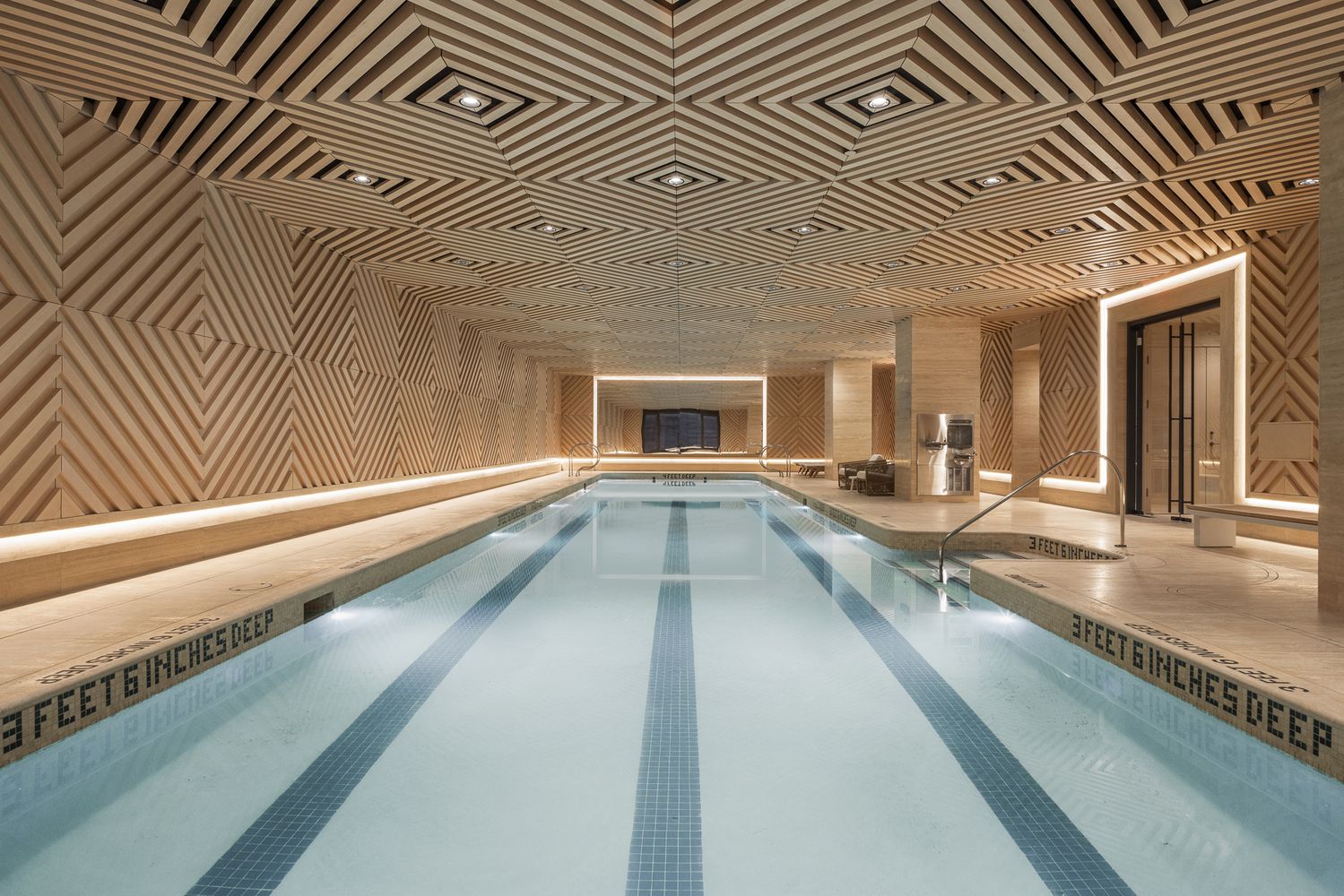 a view of swimming pool with a balcony