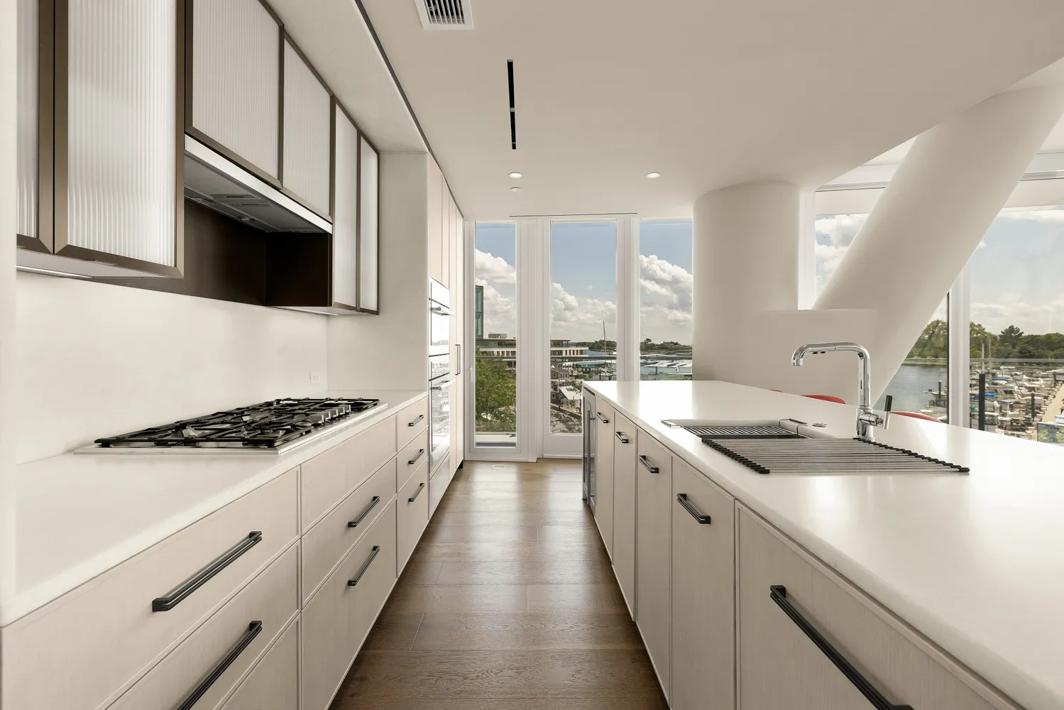 a view of a terrace with seating area