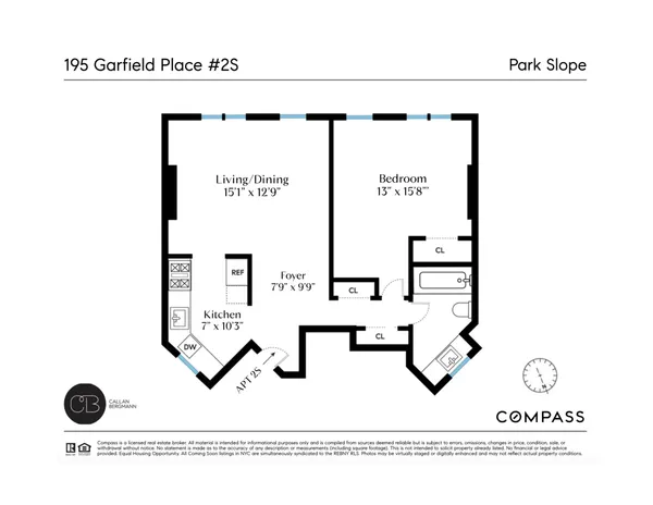 $720,000 | 195 Garfield Place, Unit 2S | Park Slope