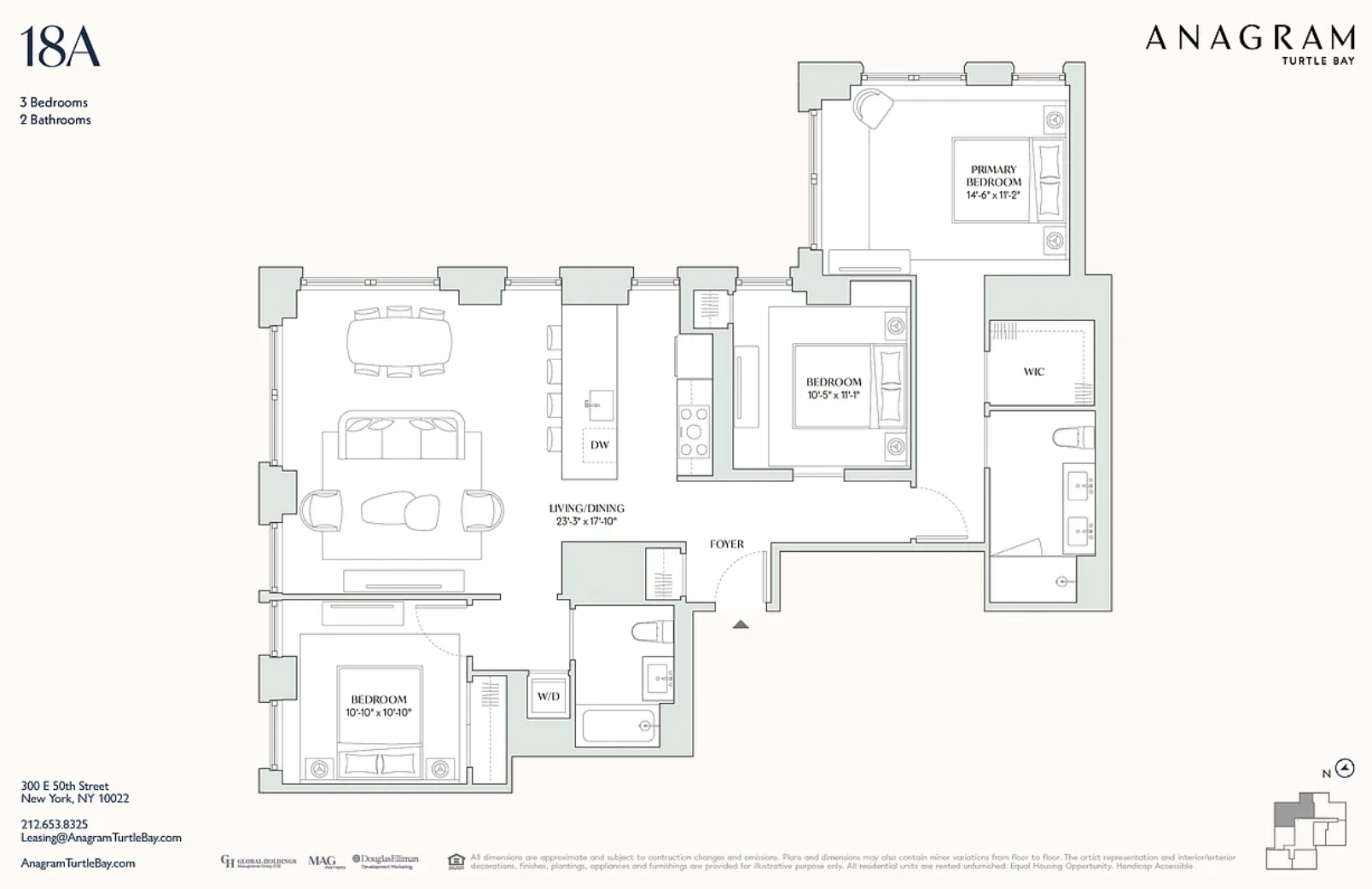 300 East 50th Street, Unit 18A Manhattan, NY 10022 - Photo 27 of 27 a picture of a floor plan