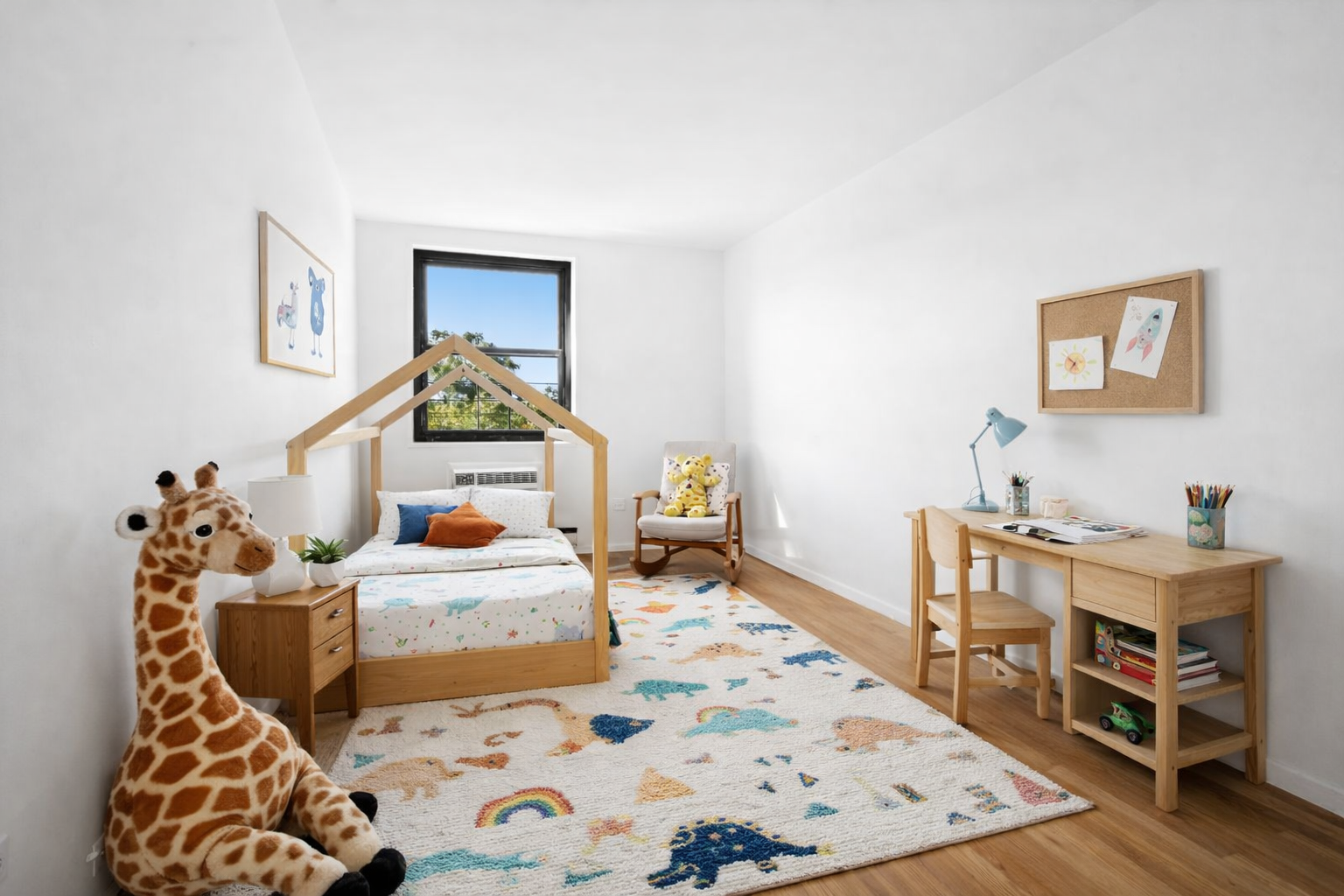 379 West Street, Unit 3B Manhattan, NY 10014 - Photo 6 of 7 a bedroom with furniture and a wooden floor