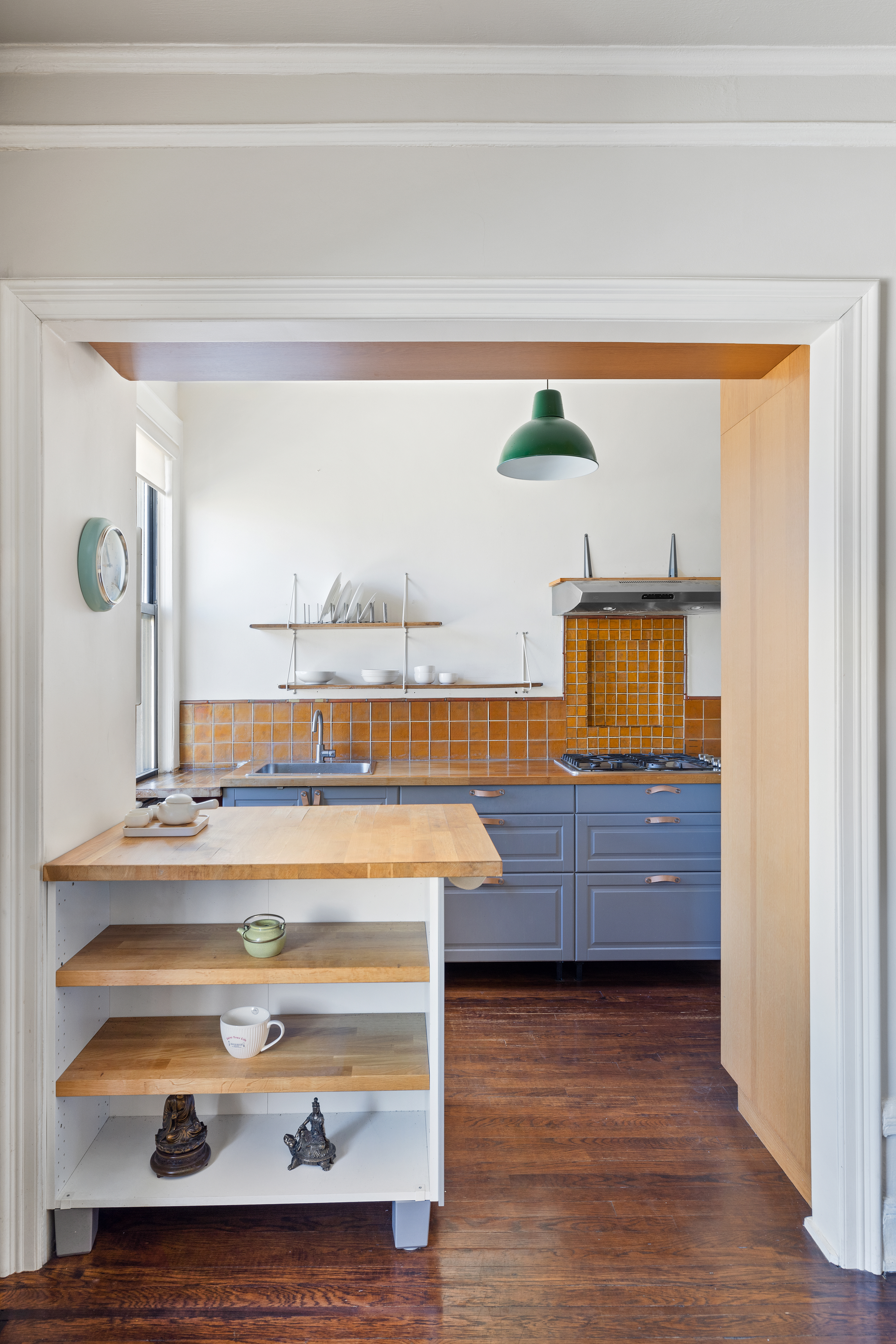 270 Convent Avenue, Unit 8B Manhattan, NY 10031 - Photo 2 of 10 a view of living room with furniture and wooden floor
