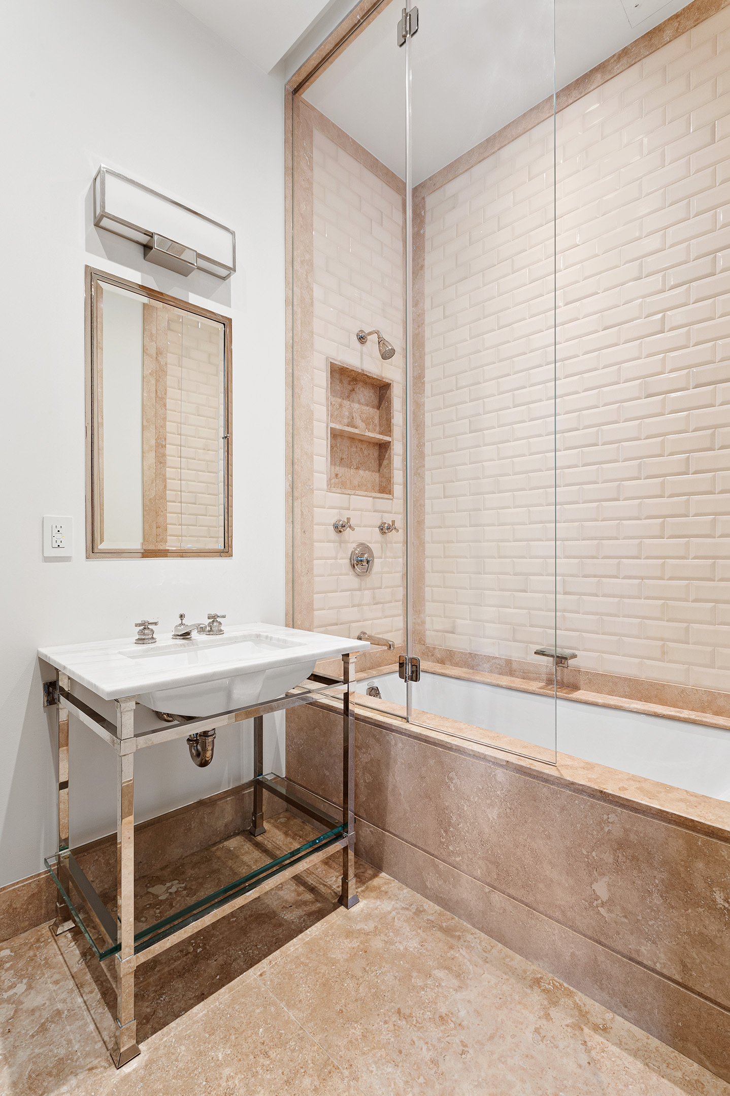 7 Hubert Street, Unit 8A Manhattan, NY 10013 - Photo 17 of 19 a bathroom with a sink and a bathtub