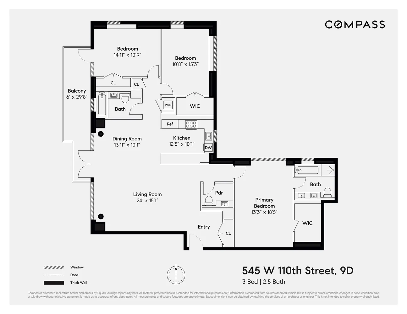 $3,050,000 | 545 West 110th Street, Unit 9D | Morningside Heights