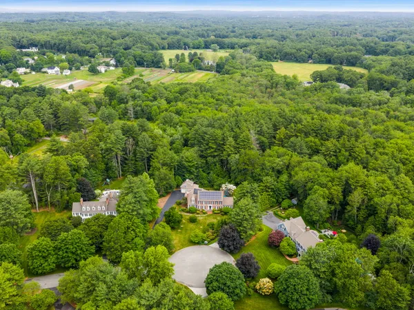 an aerial view of multiple house