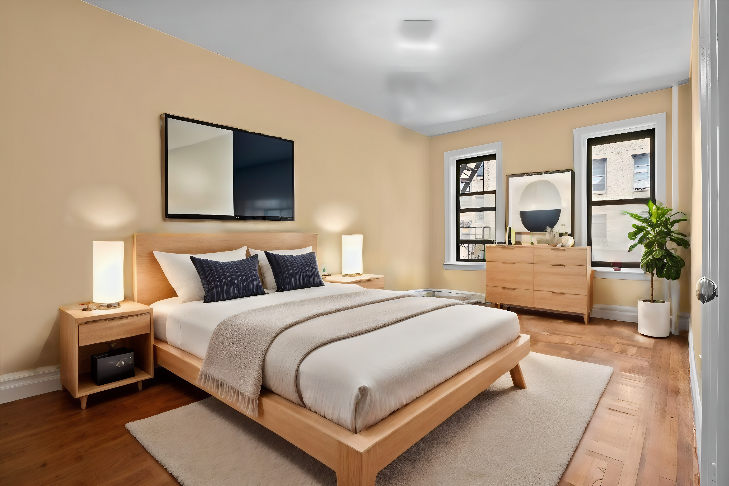 7101 Colonial Road, Unit R3E Brooklyn, NY 11209 - Photo 10 of 19 a bedroom with bed and a couch