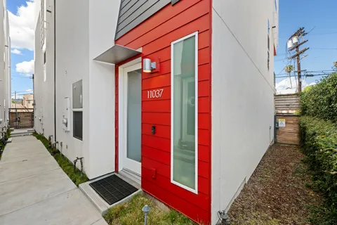 a view of a house with many windows