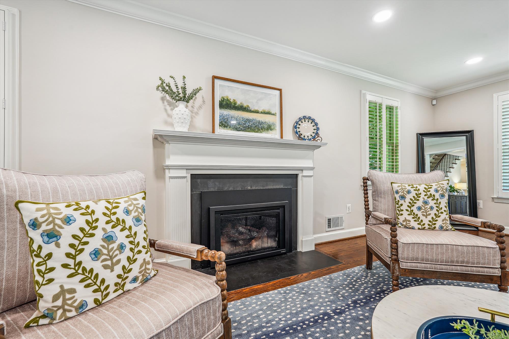 9904 Carter Road Bethesda, MD 20817 - Photo 7 of 41 a living room with furniture and a fireplace