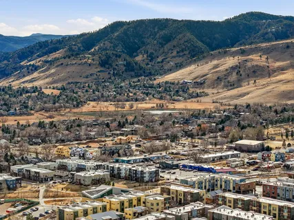 an aerial view of residential houses