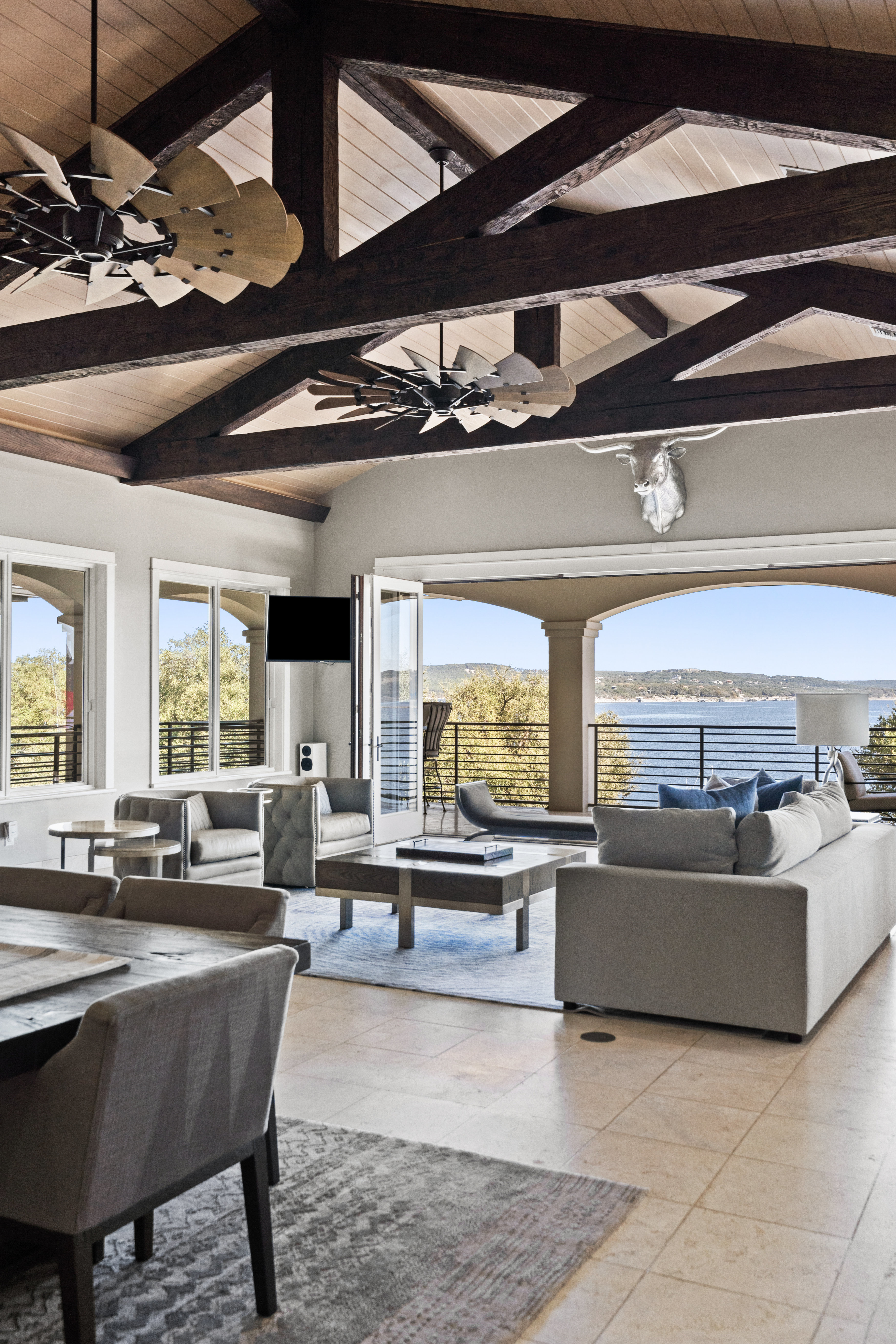 15210 Rainbow 1 Street Austin, TX 78734 - Photo 47 of 138 a living room with fireplace furniture and a large window