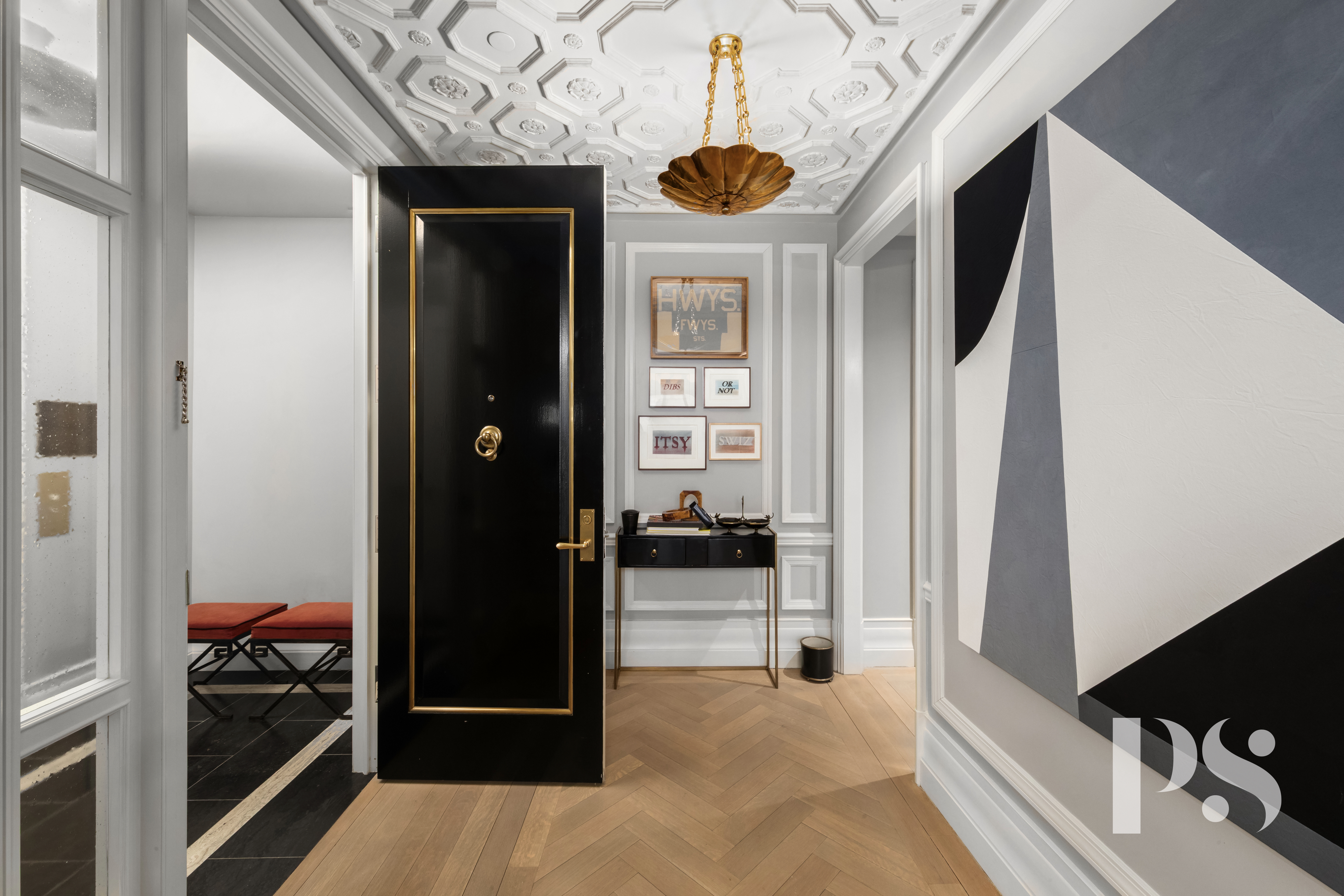 135 East 79th Street, Unit 8E Manhattan, NY 10075 - Photo 23 of 26 a view of a hallway and a livingroom with furniture