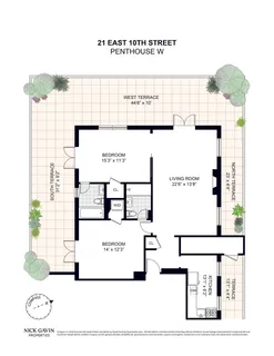 $3,995,000 | 21 East 10th Street, Unit PHW | Greenwich Village