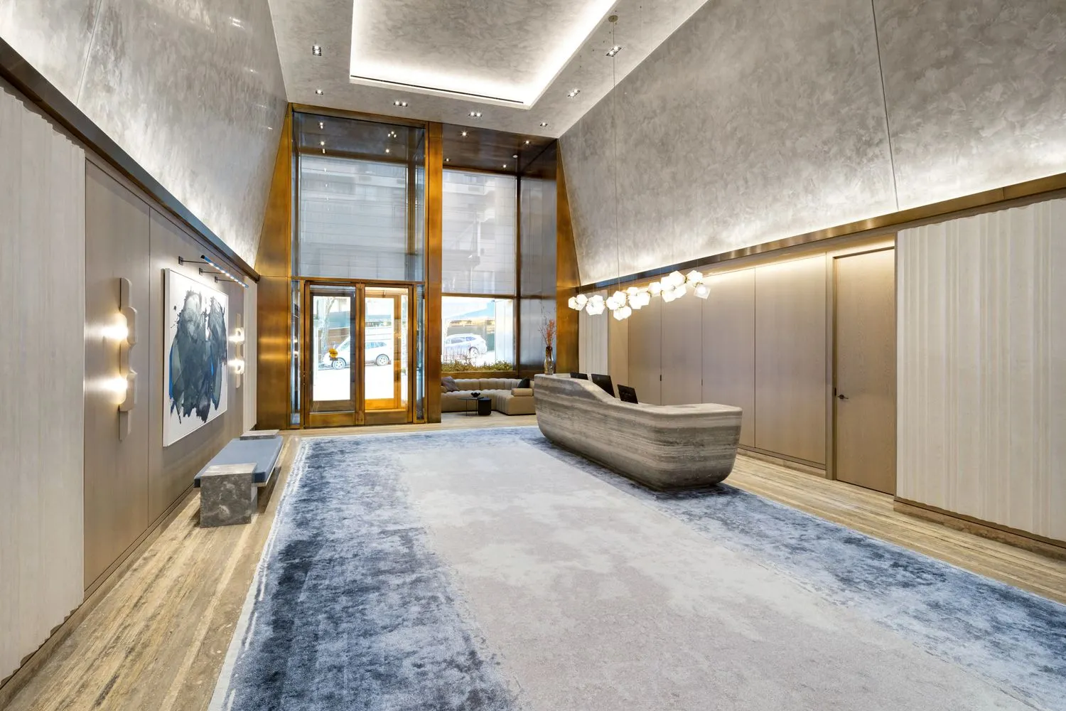 a front view of a building