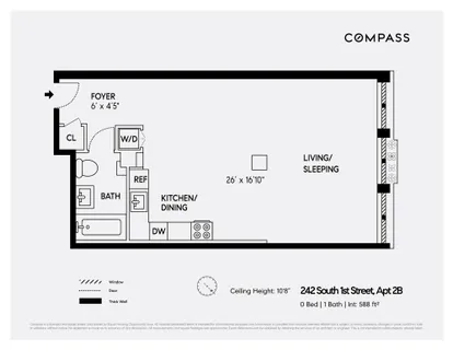 $685,000 | 242 South 1st Street, Unit 2B | Williamsburg