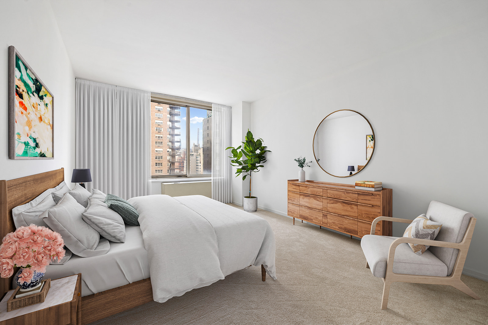 170 East 87th Street, Unit W15H Manhattan, NY 10128 - Photo 5 of 13 a bedroom with bed and a window