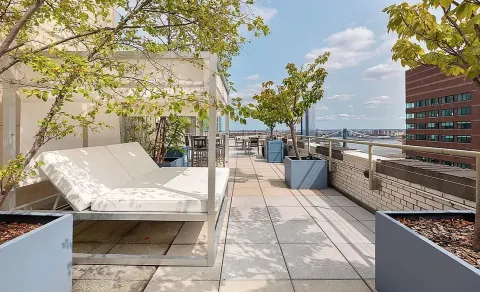 a view of a terrace with chairs