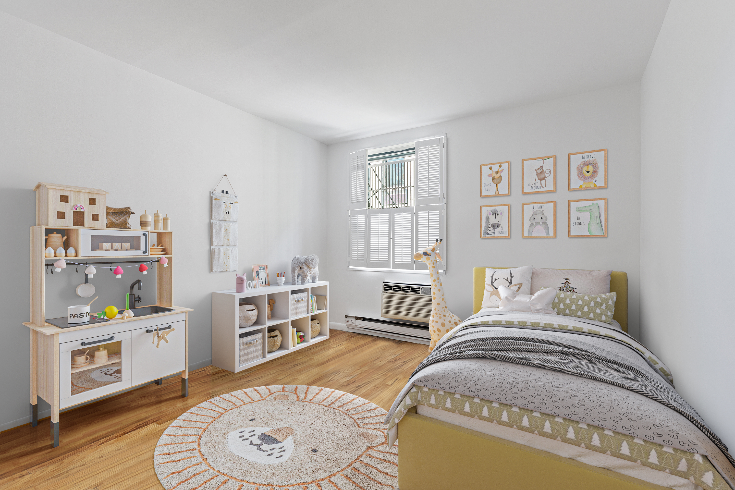 153 Perry Street, Unit 4B Manhattan, NY 10014 - Photo 7 of 10 a bedroom with furniture and a wooden floor