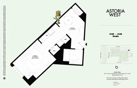 $3,290 | 30-77 Vernon Boulevard, Unit 414E | Astoria