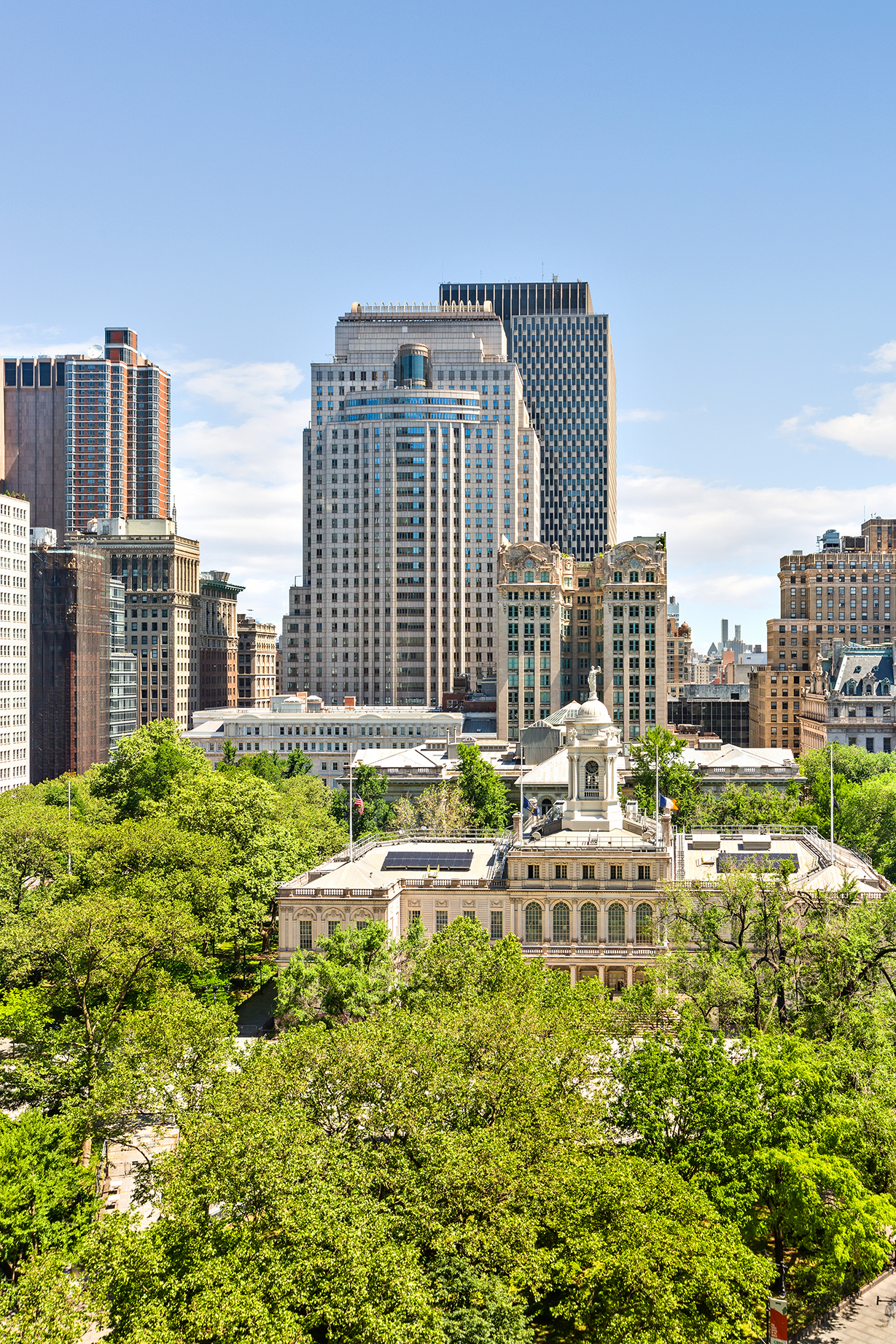 33 Park Row, Unit 10B Manhattan, NY 10038 - Photo 11 of 22 a view of a city with tall buildings